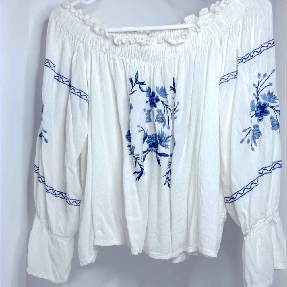 American Eagle Bohemian Off Shoulder Top